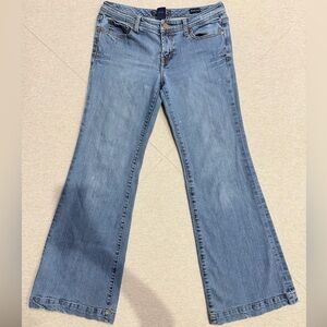 Seven7 Women's Light Blue Flare Jeans